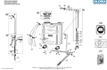 Explosionszeichnung mit Ersatzteilliste für das Kolbenrückensprühgerät Gloria Classic 1200