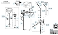 Explosionszeichnung mit Ersatzteilliste für das Drucksprühgerät Gloria prima 8