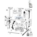 Explosionszeichnung mit Ersatzteilliste für das Kolbenrückensprühgerät Gloria 2016