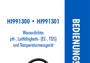 Die Bedienungsanleitung in deutsch für das Wasserdichte Multiparameter-Kompaktmessgerät Hanna HI991300 niedrige Messbereiche als PDF-Datei zum Herunterladen und ausdrucken.