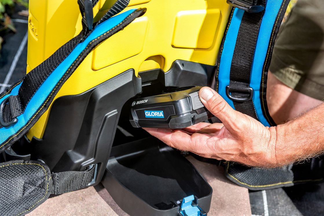 GLORIA Akku Rückensprüher PRO 1200 LI-ON, Detailansicht Akku