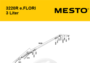 MESTO 3220R e.FLORI Compact, Explosionszeichnung mit Ersatzteilnummern