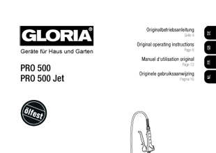 Vorschaubild Bedienungsanleitung Drucksprühgerät PRO 500 JET