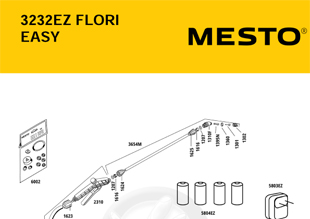 MESTO 3232EZ FLORI EASY, Explosionszeichnung mit Ersatzteilnummern