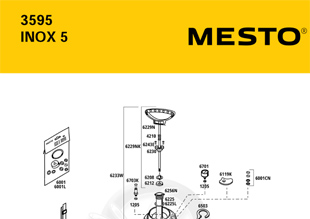 MESTO 3595 INOX 5, Explosionszeichnung mit Ersatzteilnummern