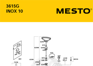 MESTO 3615G INOX 10, Explosionszeichnung mit Ersatzteilnummern