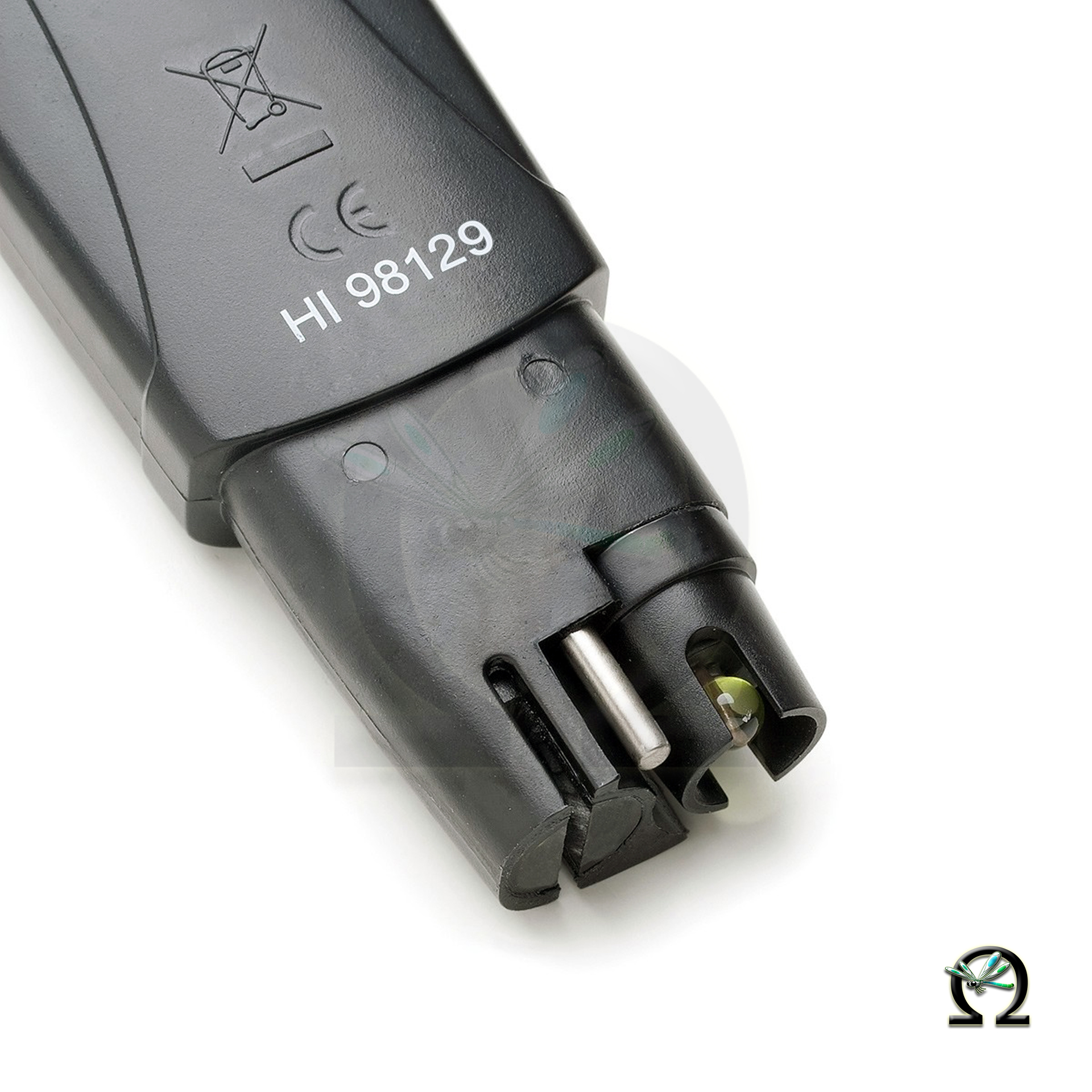 Detailansicht der Elektrode vom Hanna pH/EC/TDS/C°-Messgerät HI98129 Combo-Tester