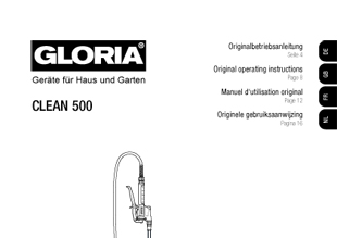 Vorschaubild Bedienungsanleitung Drucksprühgerät CLEAN 500