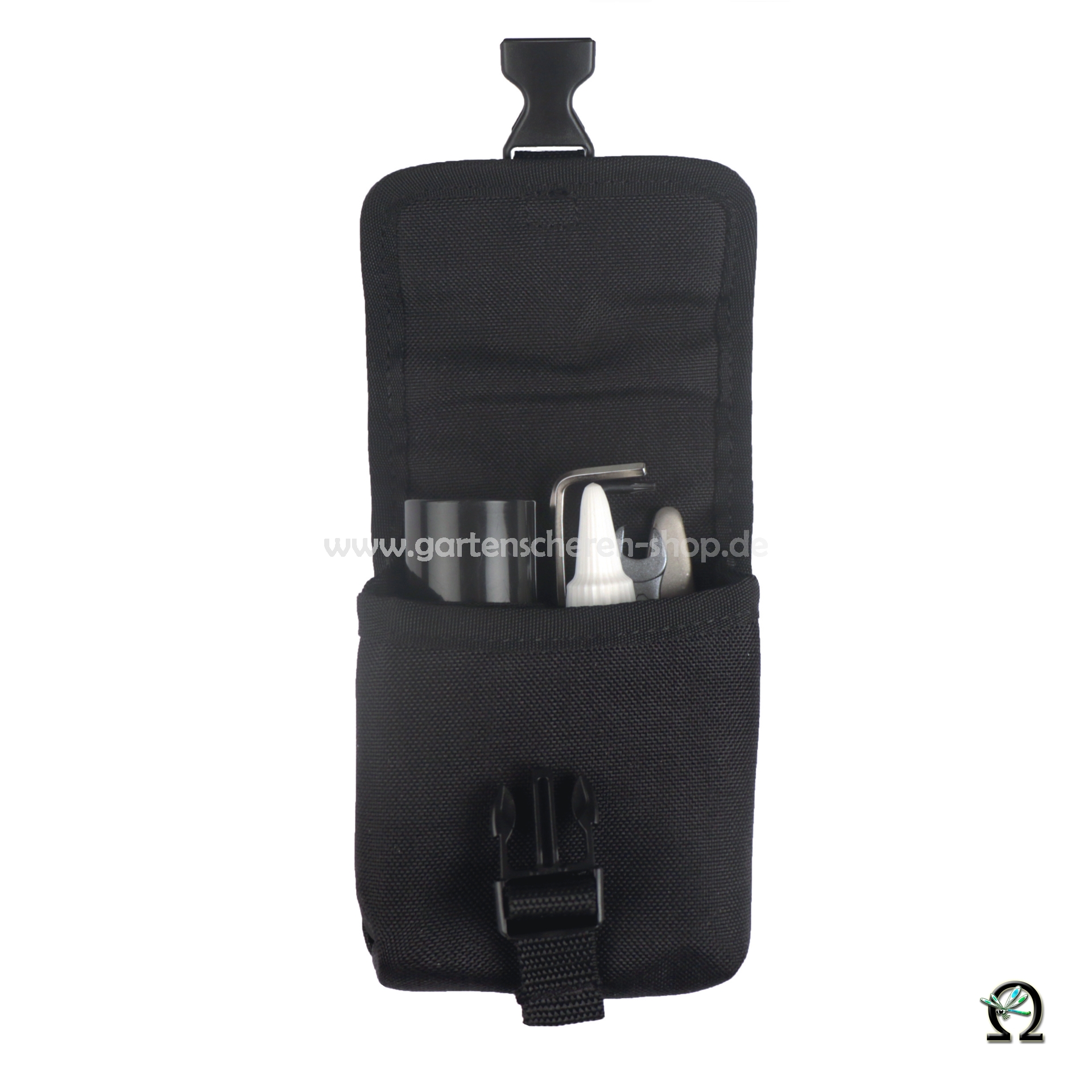 Felco Werkzeugtasche 930 mit Spray und Fett geöffnet