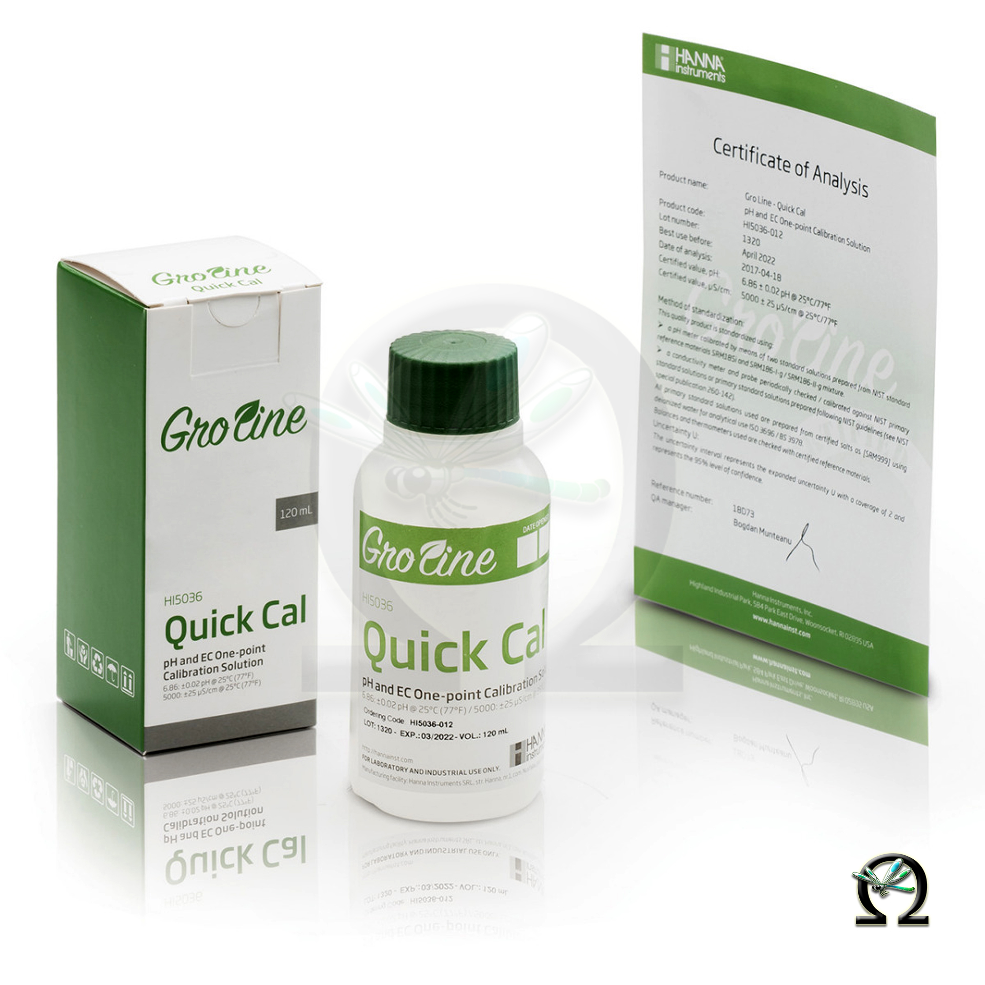 Hanna GroLine Schnellkalibrierlösung HI5036 pH/Leitwert 120 mL