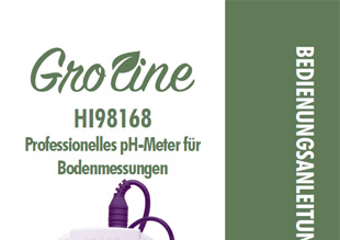 Die Bedienungsanleitung in deutsch für das GroLine Hand-pH-Meter HI98168 für Bodenmessungen als PDF zum herunterladen und ausdrucken