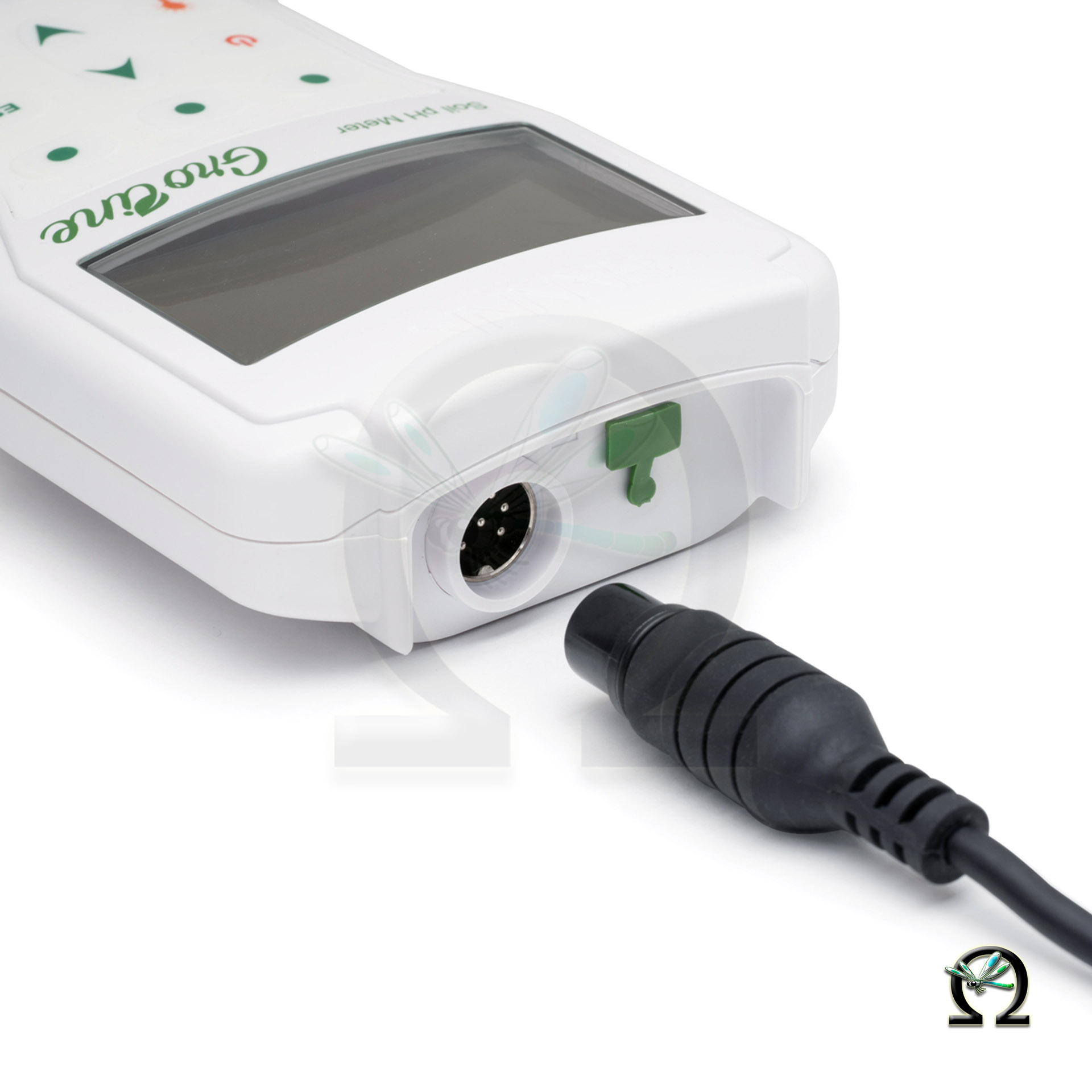 GroLine Hand-pH-Meter HI98168 für Bodenmessungen, Detailansicht Quick-Din-Anschluss