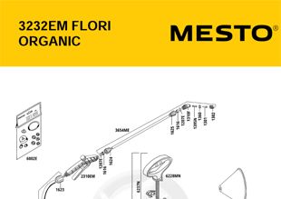 MESTO 3232EM FLORI ORGANIC 5 Liter, Explosionszeichnung mit Ersatzteilnummern