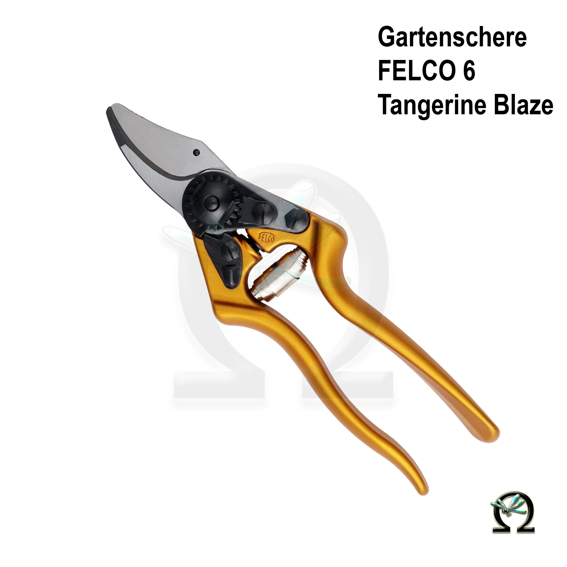 Gartenschere Felco 6 Tangerine Blaze, geschlossen