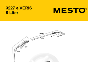 MESTO 3227 e.VERIS, Explosionszeichnung mit Ersatzteilnummern