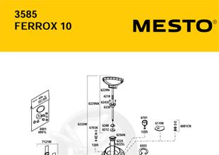 MESTO 3585 FERROX 10, Explosionszeichnung mit Ersatzteilnummern