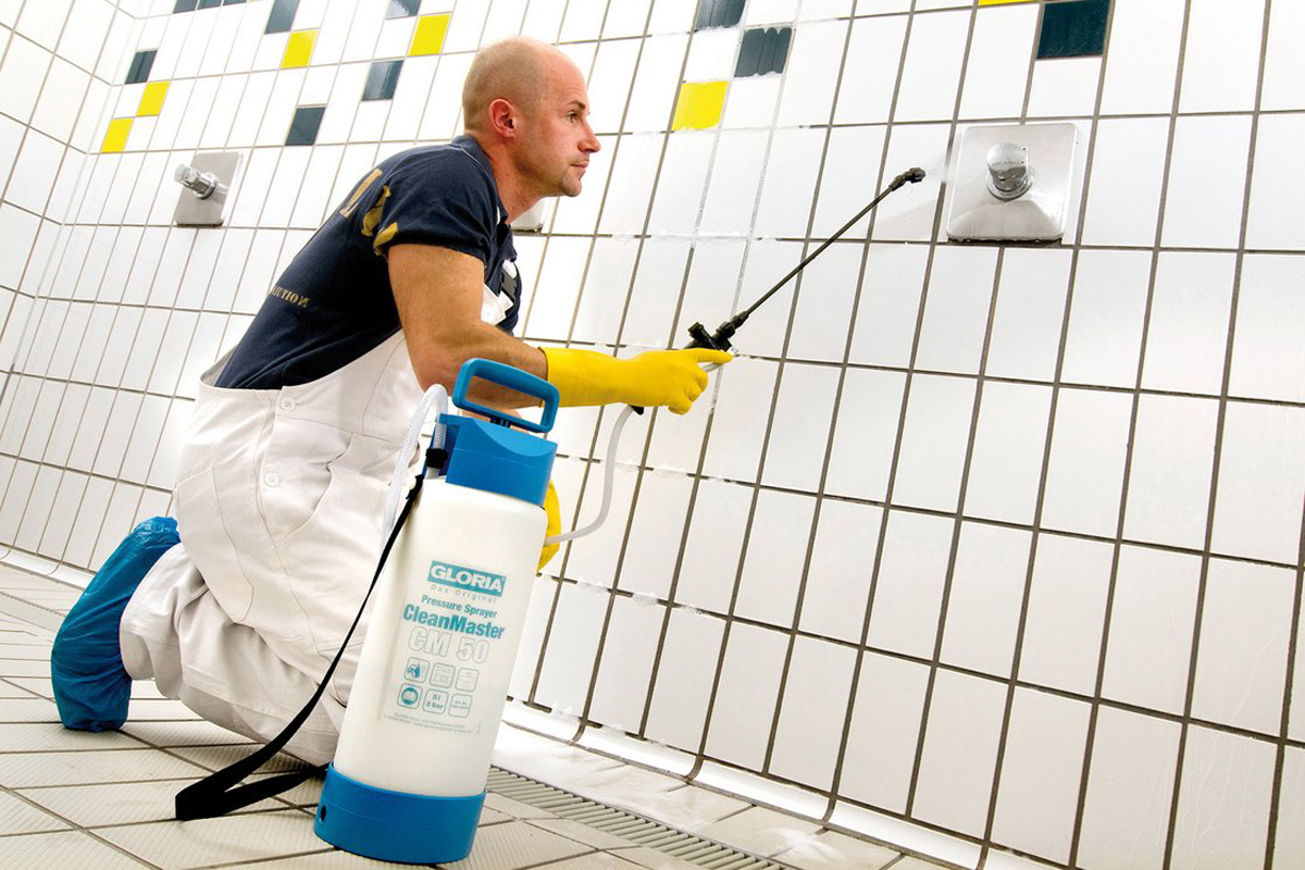 Das Drucksprühgerät Gloria CleanMaster CM 50 im Einsatz