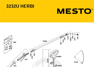 MESTO 3232U HERBI 5 Liter, Explosionszeichnung mit Ersatzteilnummern