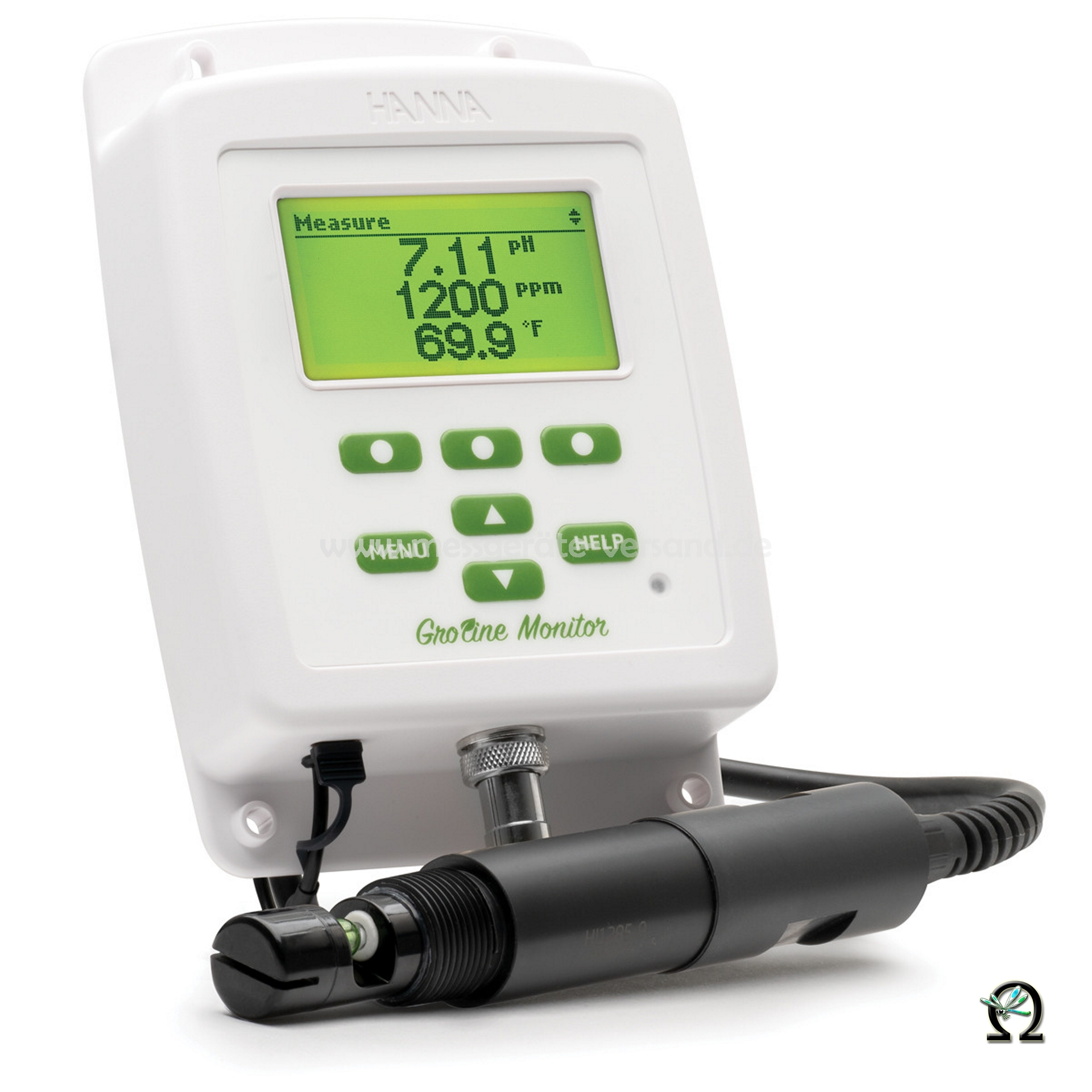 Hanna GroLine pH- und Leitfähigkeitsmonitor HI981421 für die Hydroponik mit Inline-Sonde
