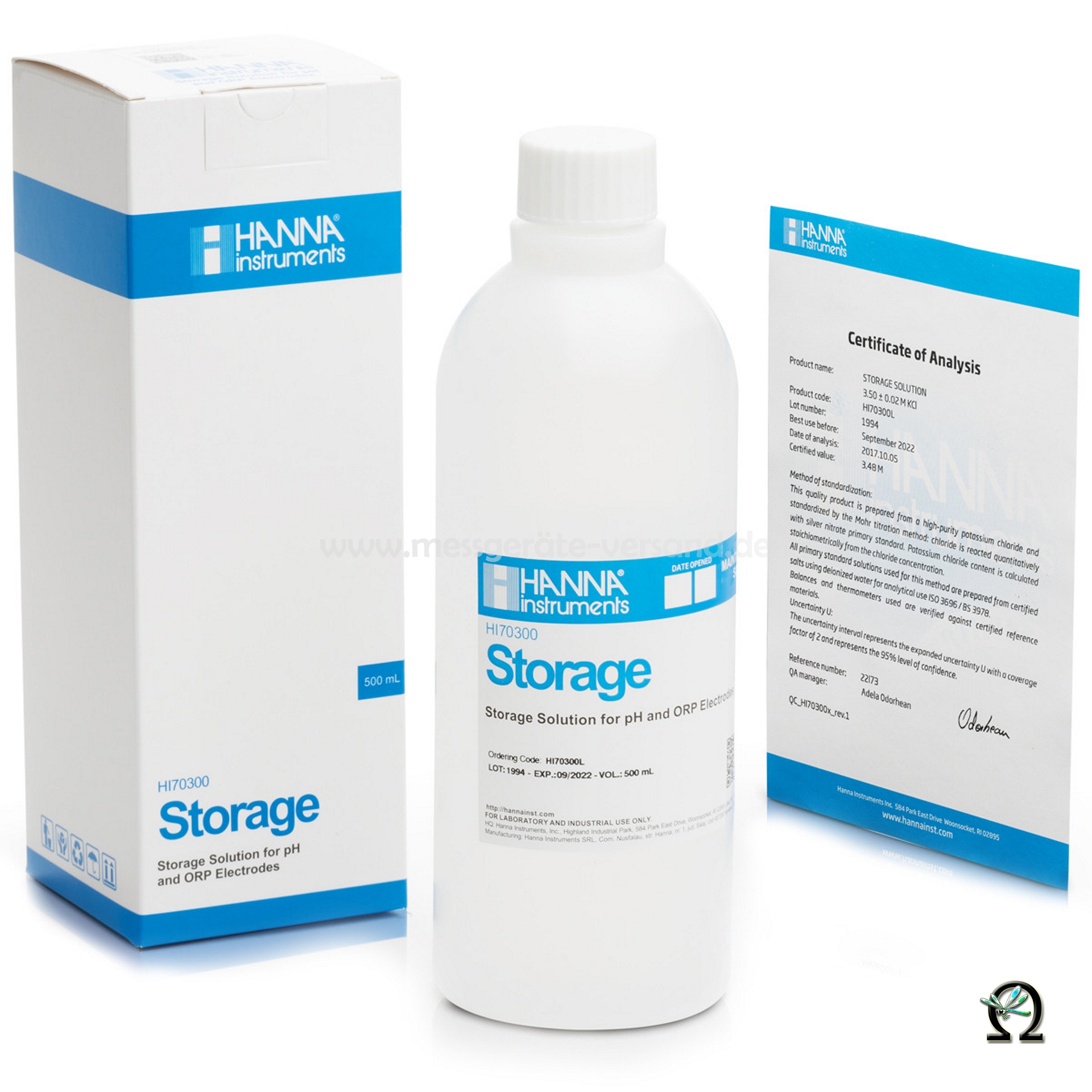 Hanna Aufbewahrungslösung für Elektroden 500ml