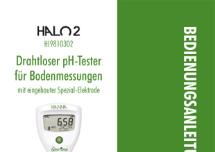  Die Bedienungsanleitung in deutsch von dem HALO2 Drahtlosen pH-Tester HI9810302 als PDF-Datei zum herunterladen und ausdrucken.