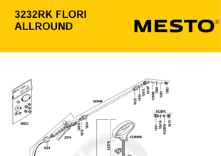 MESTO 3232RK FLORI ALLROUND, Explosionszeichnung mit Ersatzteilnummern