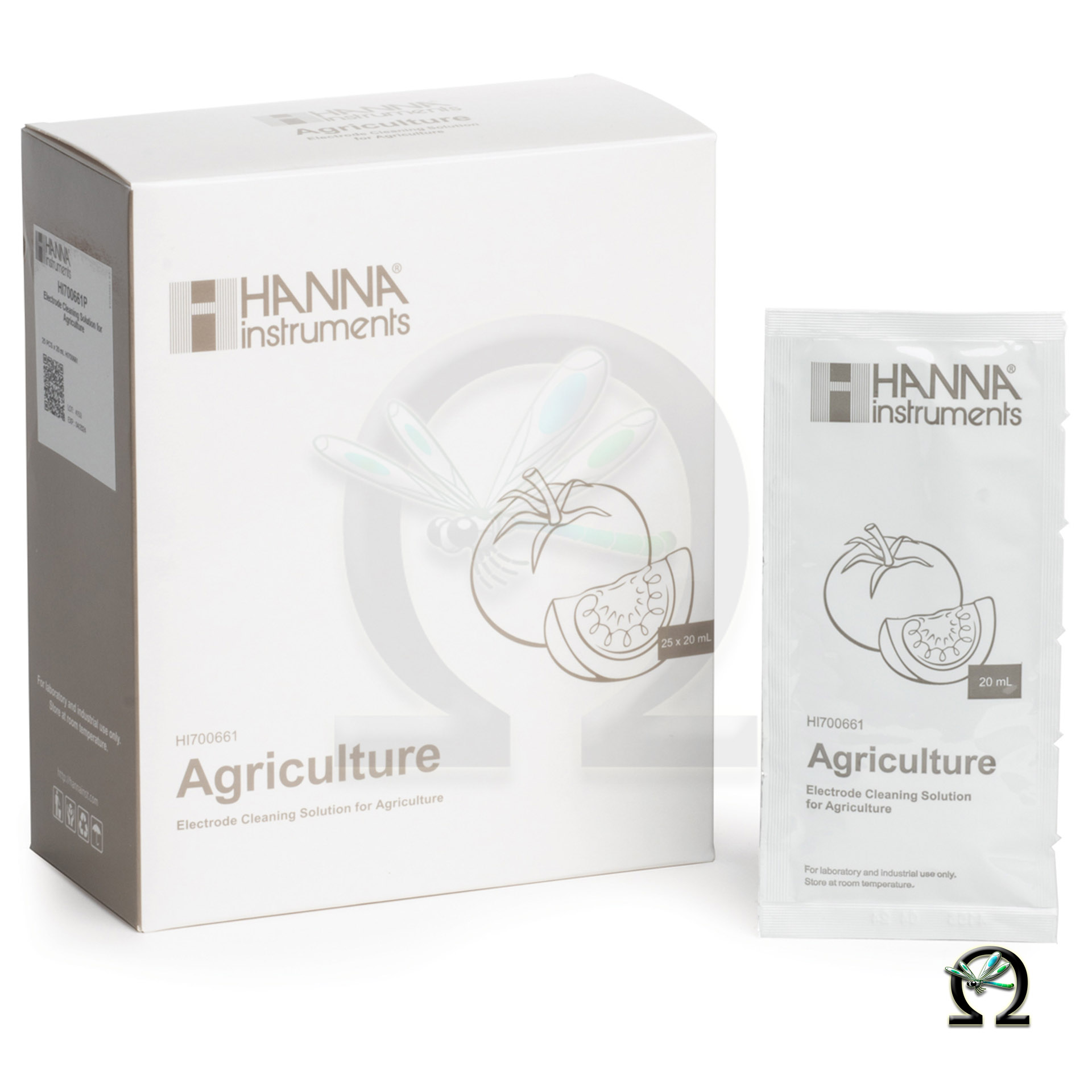 Hanna Elektrodenreinigungslösung HI700661P - Anwendung Landwirtschaft - 25× Portionsbeutel