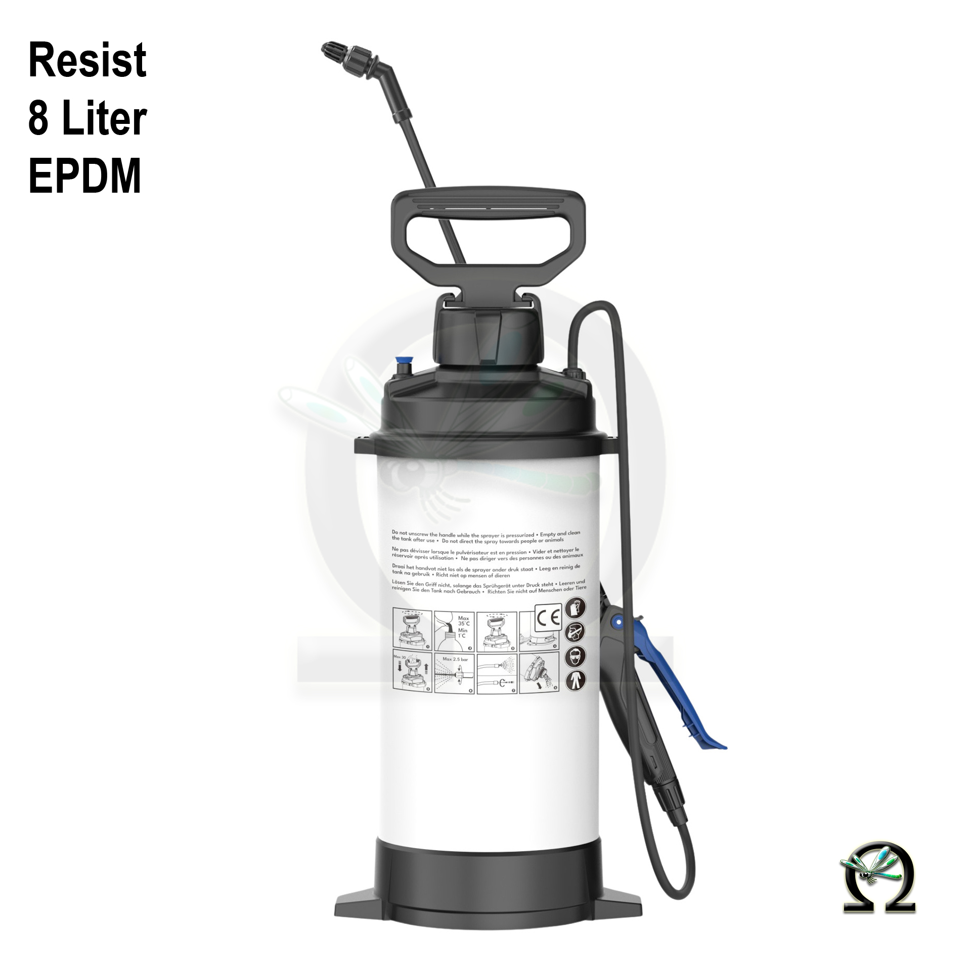 Drucksprühgerät De Witte RESIST 8 Liter mit EPDM-Dichtungen