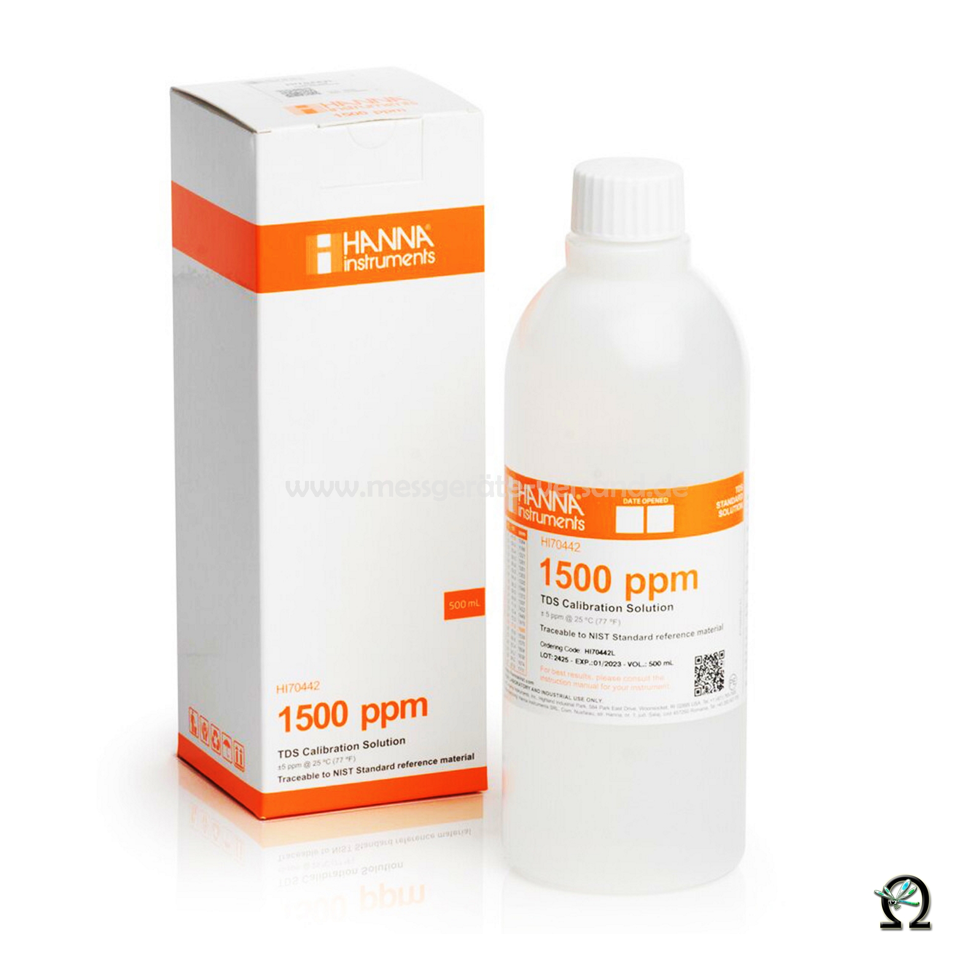 Hanna TDS-Kalibrierlösung 1500 ppm (mg/l) 500ml
