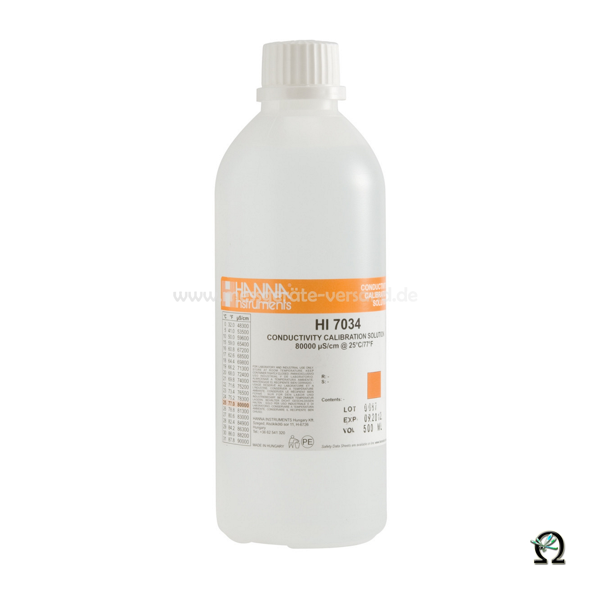 EC-Kalibrierlösung 80.000 µS/cm 500mL-Flasche
