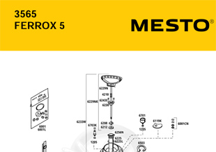 MESTO 3565 FERROX 5, Explosionszeichnung mit Ersatzteilnummern