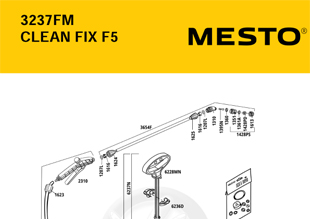MESTO 3237FM CLEAN FIX F5 5 Liter, Explosionszeichnung mit Ersatzteilnummern