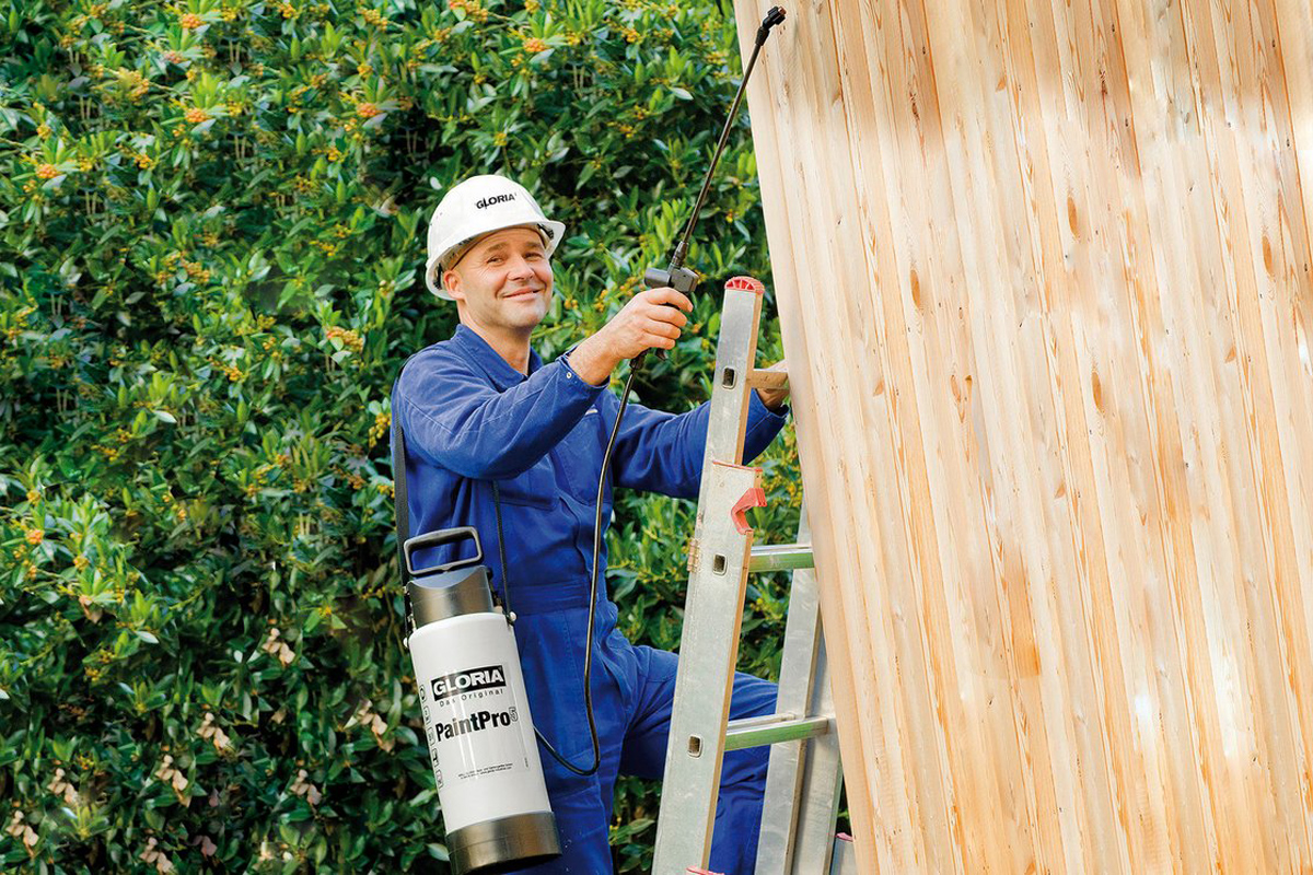 Das Drucksprühgerät Gloria PaintPro 5 im Einsatz