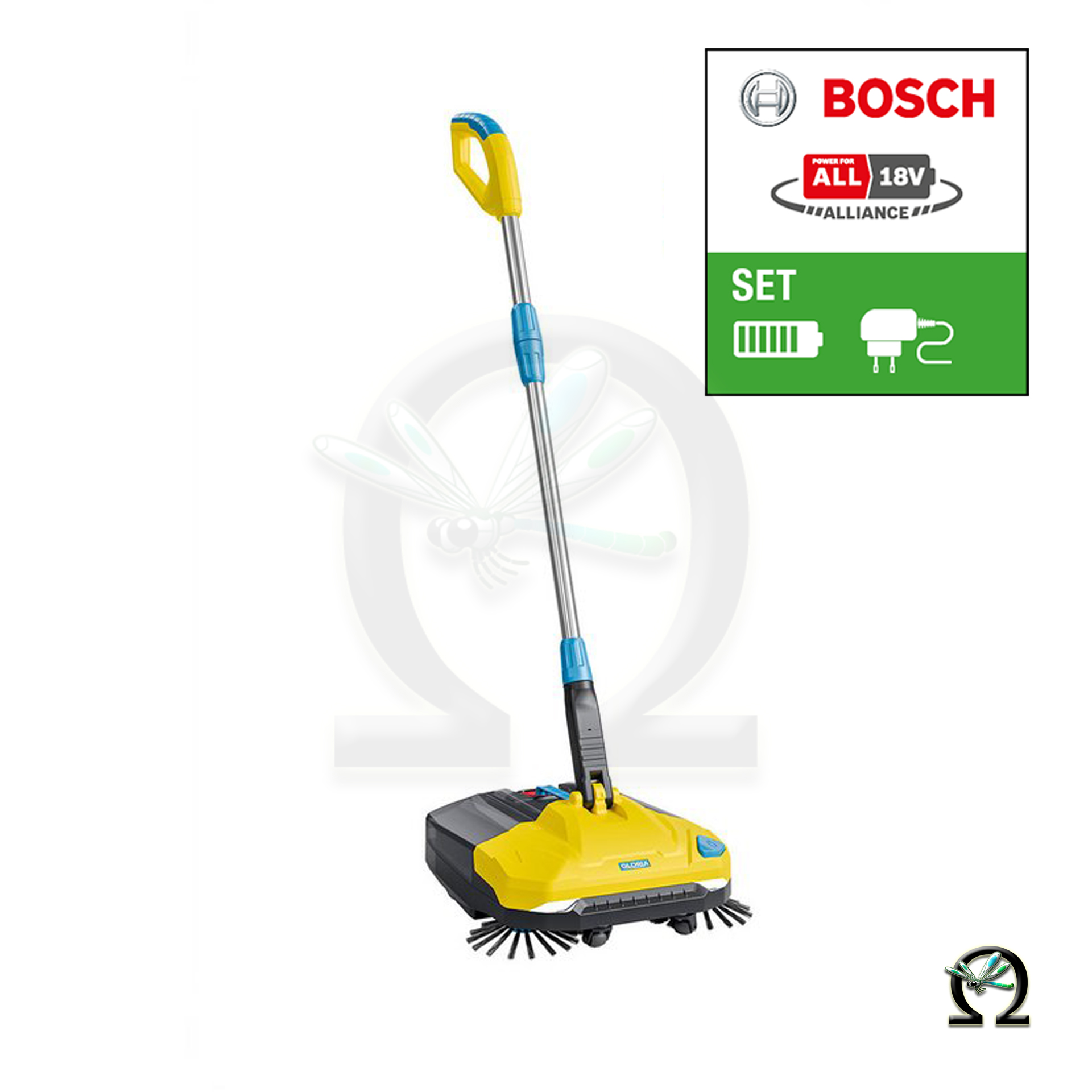 GLORIA Akku-Kehrmaschine EasySweep 18V Set mit Akku