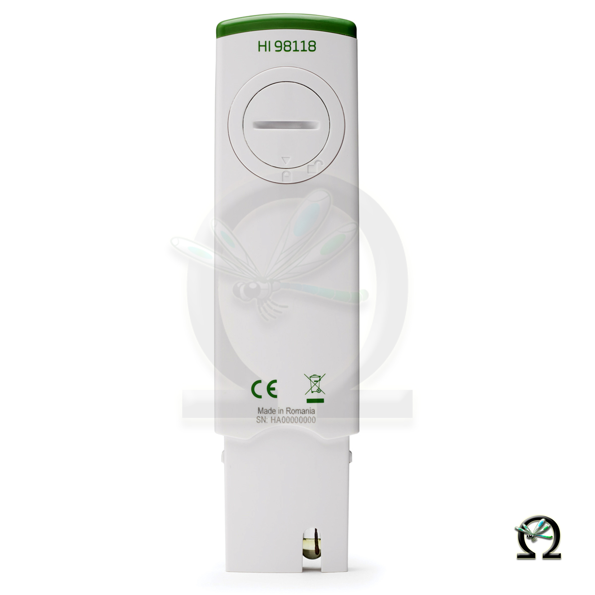 Hanna pH- und Temperatur-Tester GroLine HI98118, Rückseite mit Batteriefach