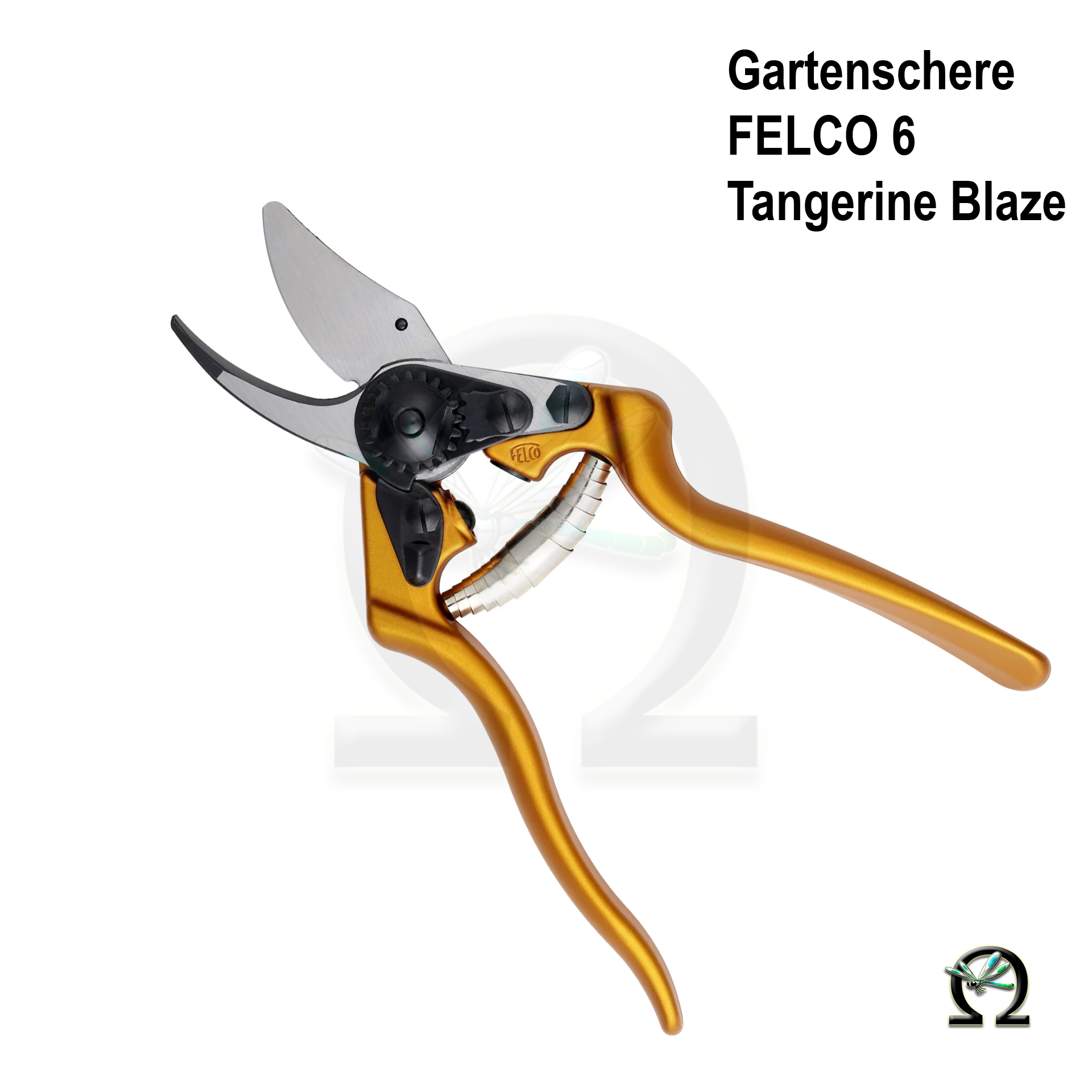 Gartenschere Felco 6 Tangerine Blaze, geöffnet