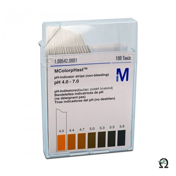 MColorpHast pH-Indikatorstäbchen pH 4,0-7,0 100 Stück