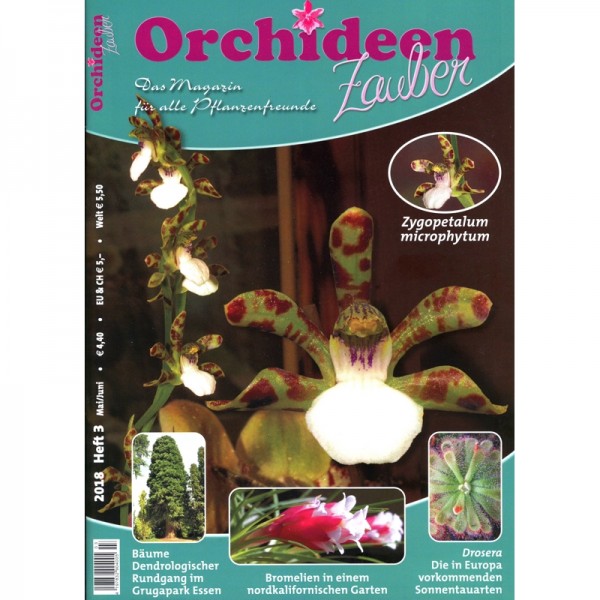 Orchideenzauber 2018 Heft 3 mit einem Artikel über Drosera