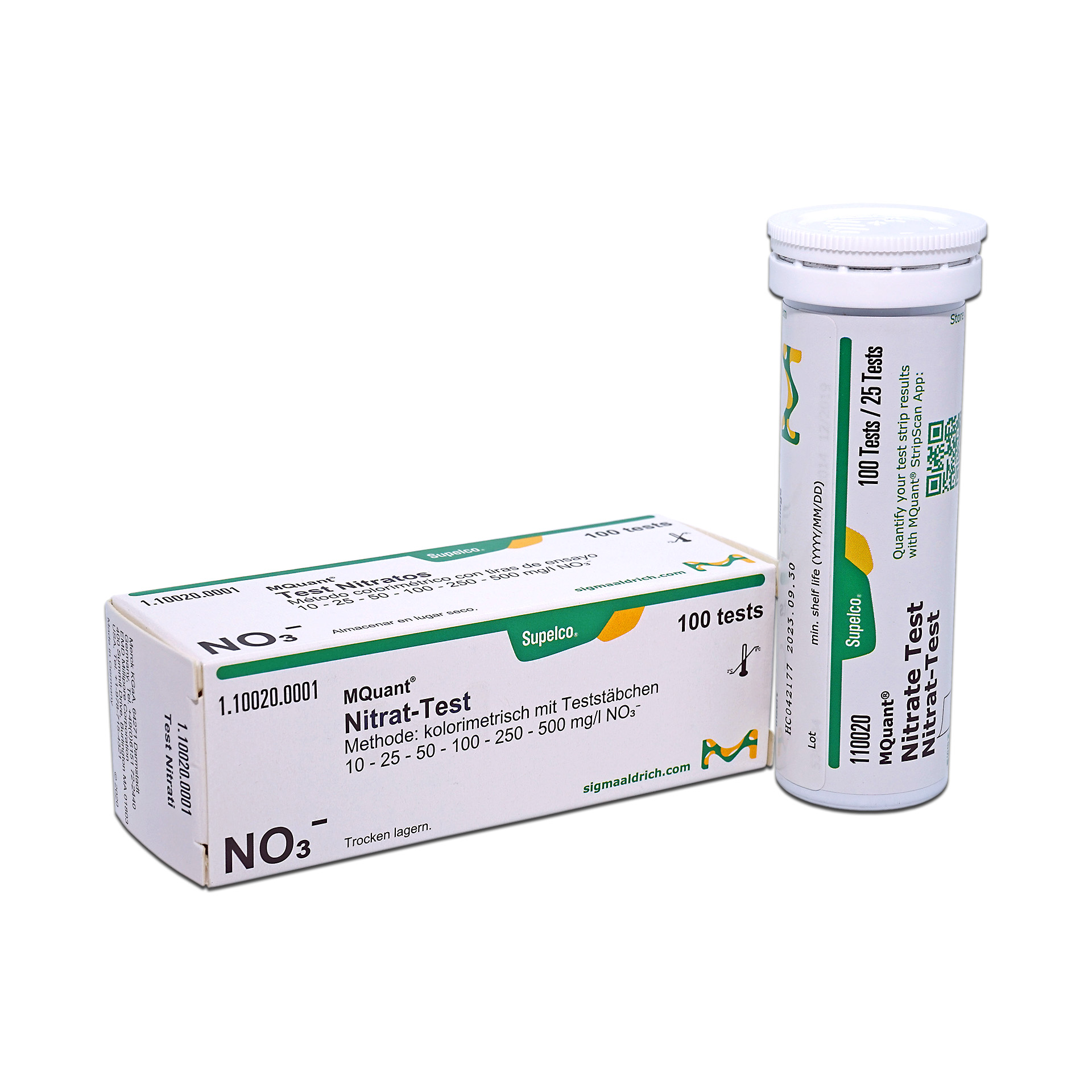 QUANTOFIX® Teststäbchen Nitrat/Nitrit, Dose à 100 Teststreifen, Indikatoren & Schnelltests, Basisprodukte