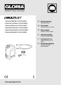 Vorschaubild Bedienungsanleitung GLORIA MultiJet Universalbehälter