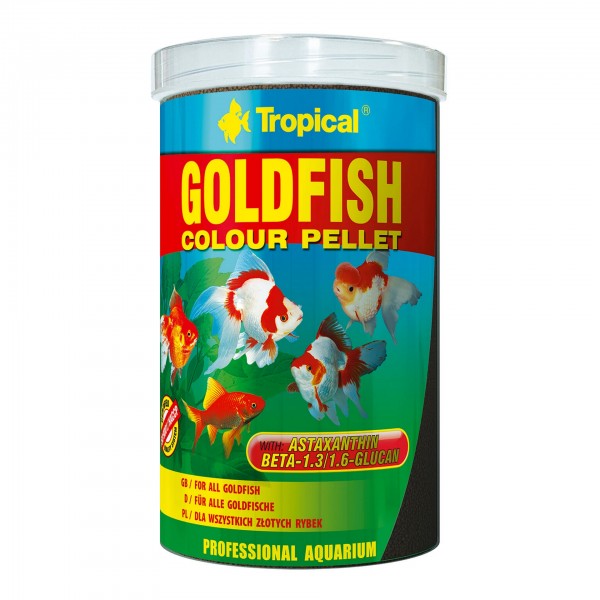 Fischfutter TROPICAL Goldfisch Colour Pellet 1 Liter