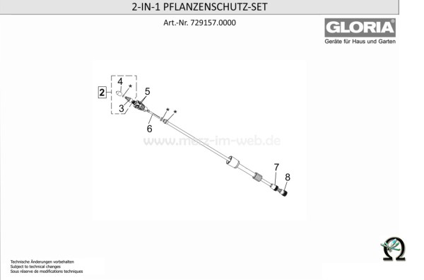 Gloria 270 º Pflanzenschutz-Set Bild Nr. 5, GLORIA Seitendüse 551906 einzeln