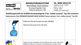 Die Montageanleitung für das GLORIA Entlüftungsventil komplett als PDF-Datei zum herunterladen und ausdrucken.
